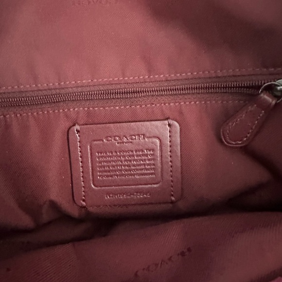 Coach Handbags - Coach Deep Red Leather Handbag